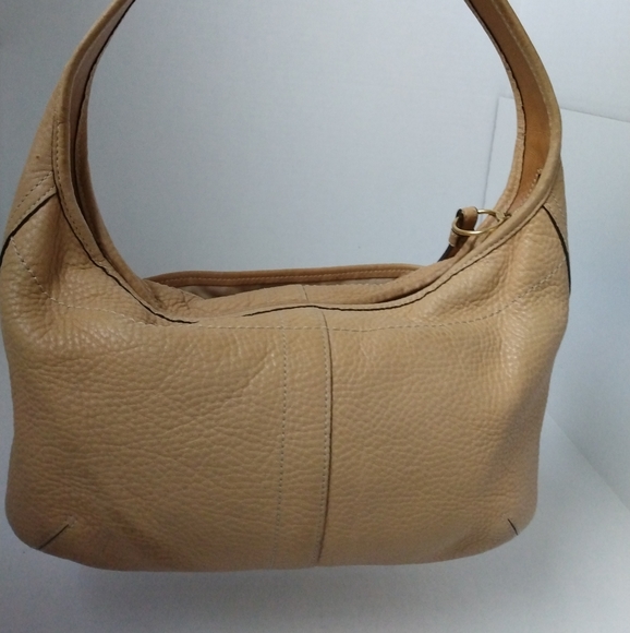 Coach Tan Beige Ergo Pebble Leather Hobo Purse 11612 - Picture 7 of 9